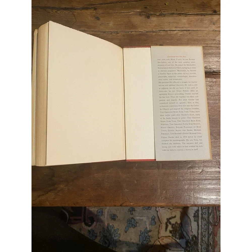 Fulton OURSLER / Behold This Dreamer 1964 By Son Autograph Director Greatest….